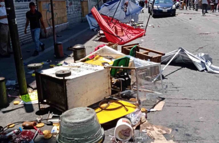 Se registra bronca entre comerciantes en el Centro Histórico