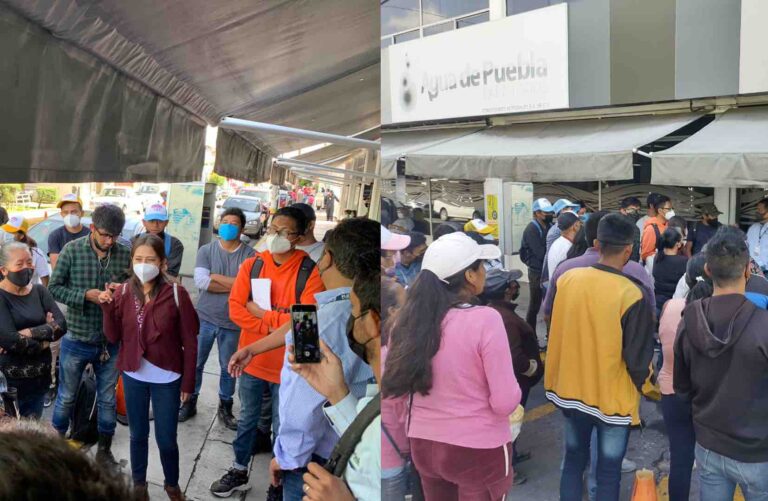 Denuncian vecinos abandono de obras; se manifiestan en Aguas de Puebla
