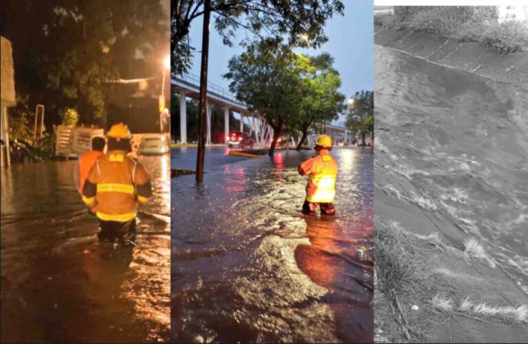 Fuertes lluvias inundan a la capital