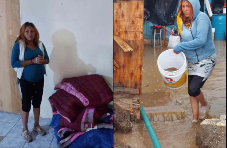 4 colchonetas dio Mario de la Rosa a damnificados de Amozoc