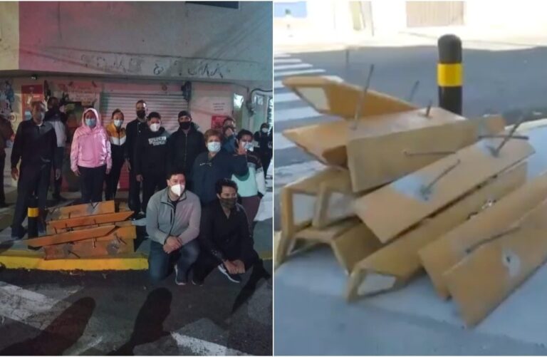 Poblanos inconformes, retiran ciclovía en colonia