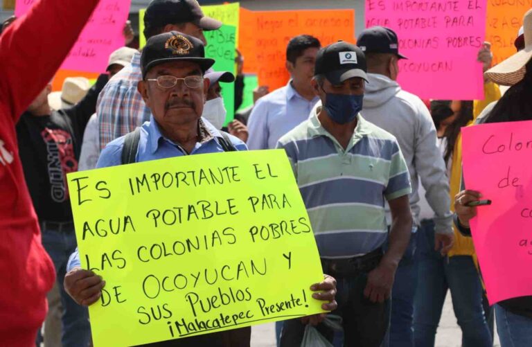 Claman por agua habitantes de Ocoyucan