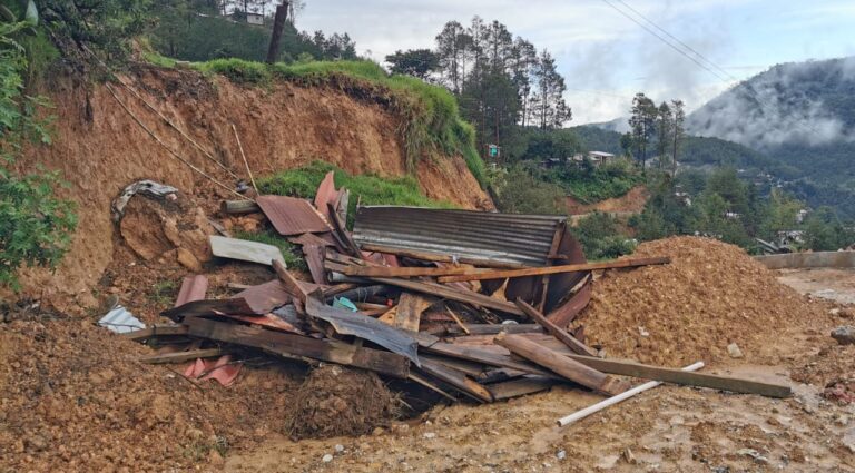 Caminos de la Sierra Negra afectados por las lluvias