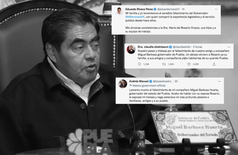 Políticos lamentan fallecimiento del gobernador Miguel Barbosa