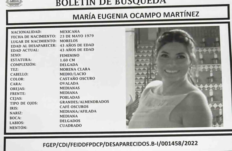 Desaparece María Eugenia Ocampo en San Andrés Cholula