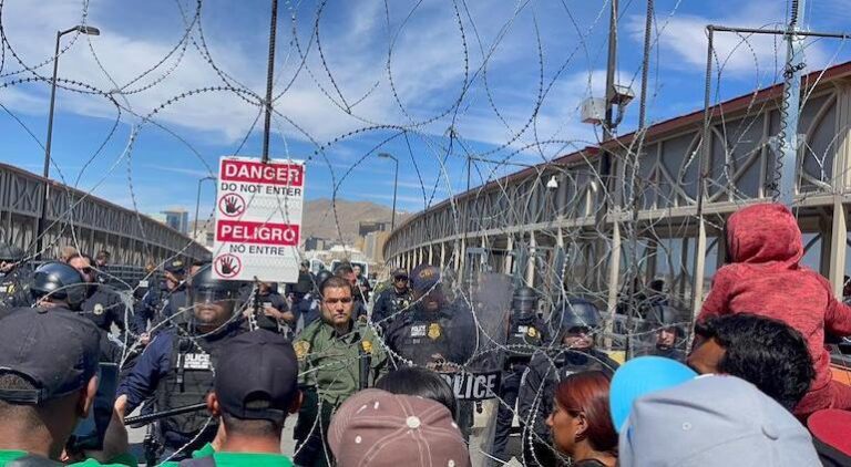 Niegan acceso a grupo masivo de migrantes que pretendían cruzar a EEUU