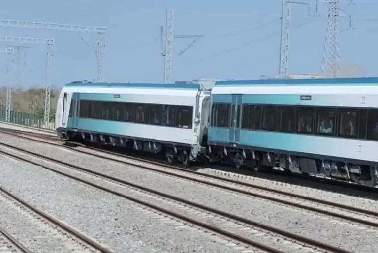 Vagón del Tren Maya se sale de las vías en Yucatán