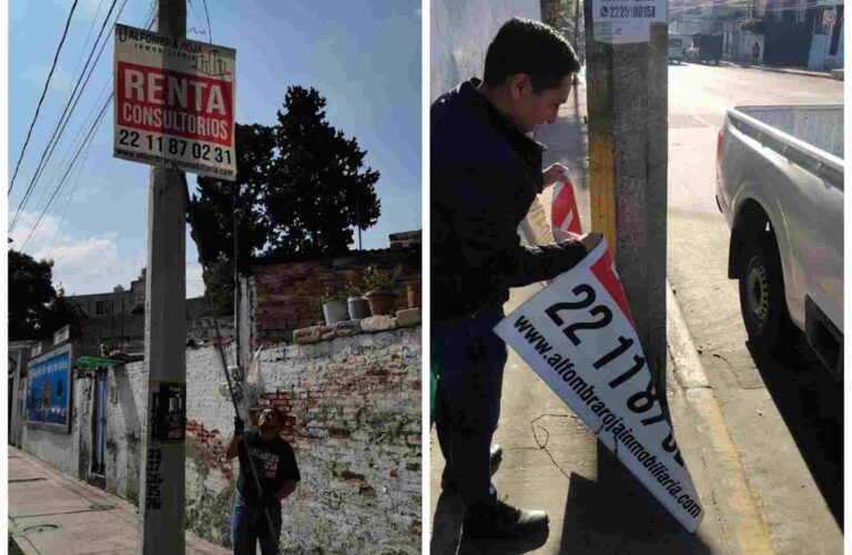 Retiran más de 6 mil piezas de publicidad irregular en vía pública