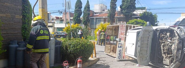 Choca Ruta Angelópolis con un camión de Gas LP