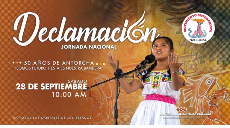 Anuncia Antorcha II Jornada Nacional de Declamación