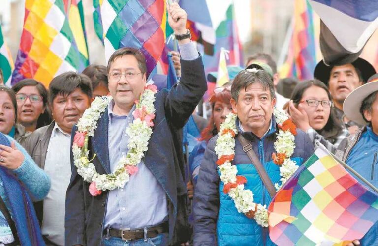 Partidarios de Luis Arce se manifiestan para defender la democracia ante “planes” de “golpe” de Evo Morales