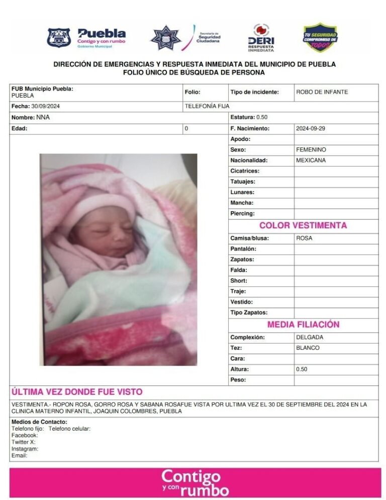 Tres menores desaparecidos en Puebla en tan solo 24 horas