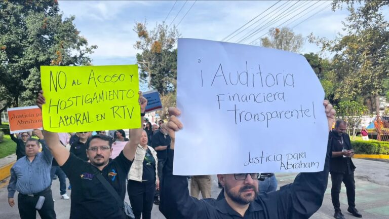 Trabajadores de RTV exigen justicia y mejores condiciones laborales