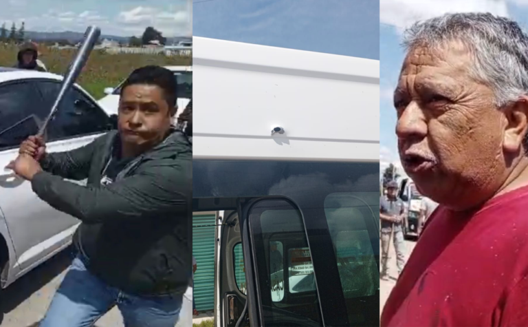 Atacan porros de la Ruta 22 a transportistas antorchistas en San Martín