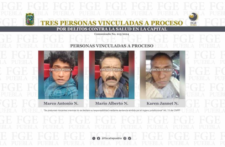 Tres personas vinculadas a proceso, detenidas en cateo en Bosques de Manzanilla