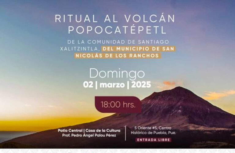 San Nicolás de los Ranchos hará ritual al Popocatépetl en Casa de Cultura