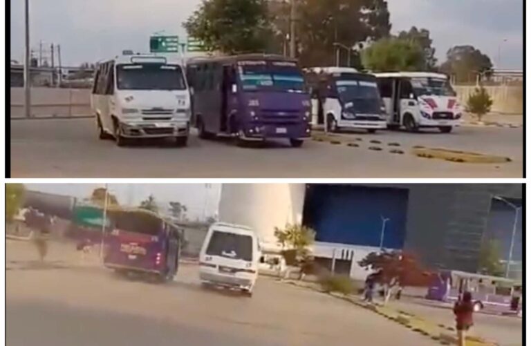 Transportistas realizan arrancones en el estadio Cuauhtémoc