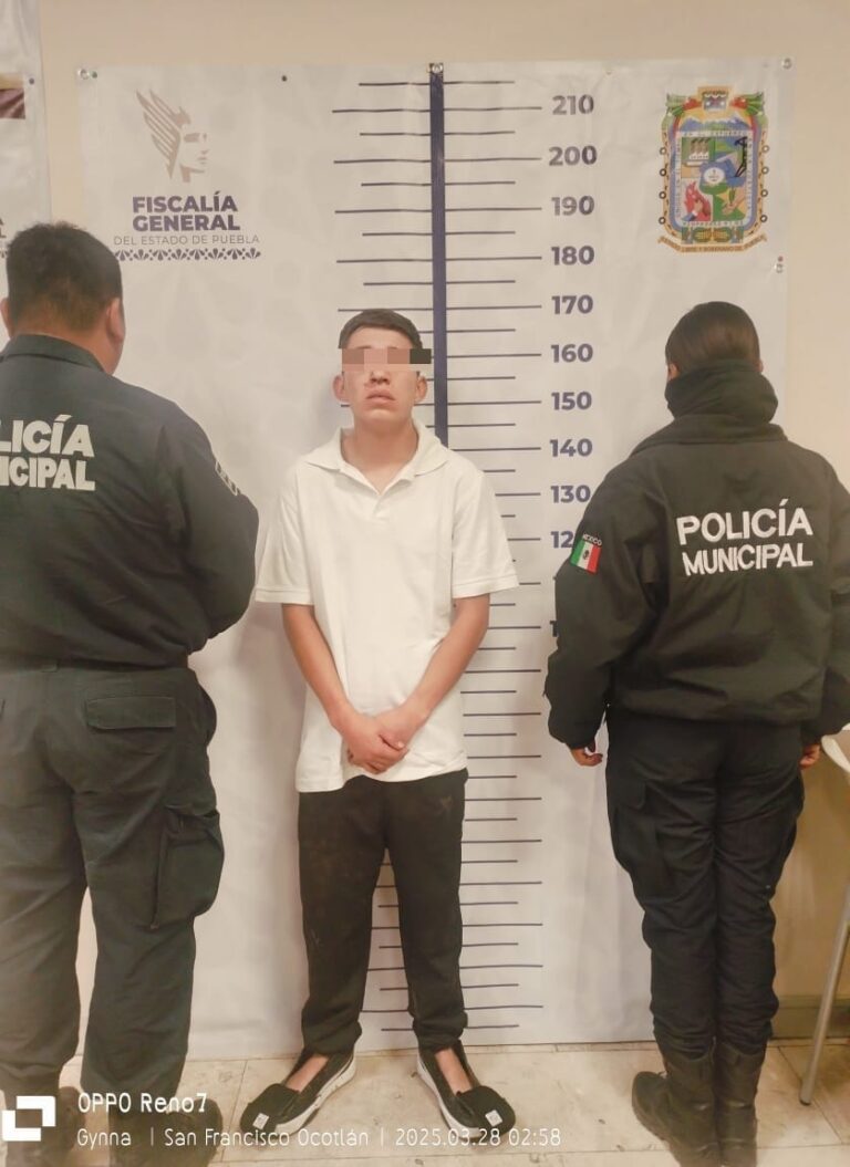Elementos de seguridad pública de Cuautlancingo aseguraron a dos hombres por el delito de lesiones y daño en propiedad ajena