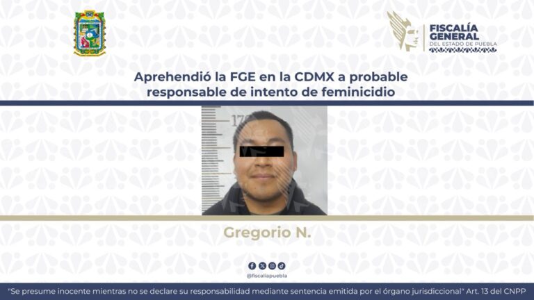 Aprehendió la FGE en la CDMX a probable responsable de intento de feminicidio